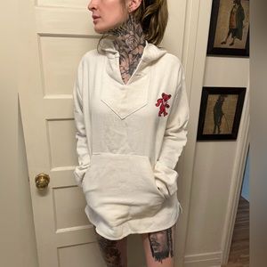 NWT White Grateful Dead Baja Hoodie L